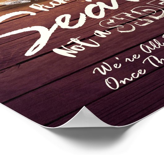 結婚席はサイドではなく、席を選んで シャンパングラス ポスター (角)