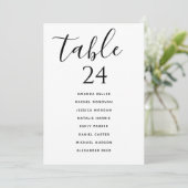 結婚席次表テーブルリストカードエレガント サンキューカード (スタンド正面)