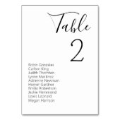 結婚席次表 エレガント ウェディングパーティーのギフト テーブルナンバー (正面)