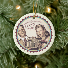 結婚幸運な圧力調理器料理クリスマス セラミックオーナメント