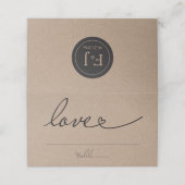 結婚座席表、エスコートカードクラフト素朴紙 プレイスカード (外部開封)