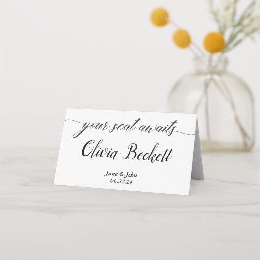 結婚座席表 プレイスカード (正面)