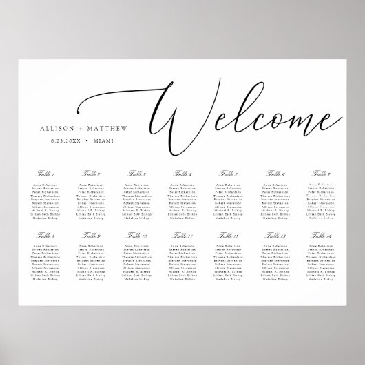 結婚座席表 ポスター (正面)