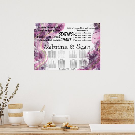 結婚座席表 ポスター (キッチン)