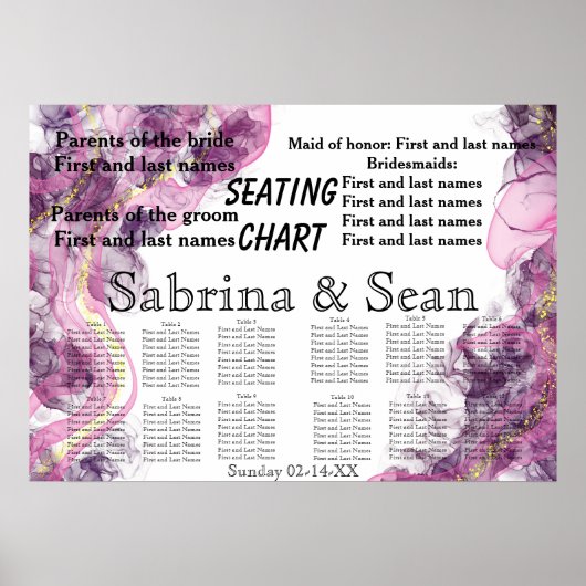 結婚座席表 ポスター (正面)