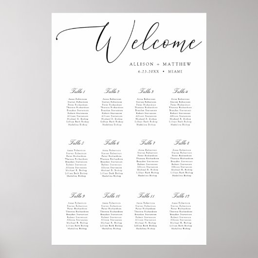 結婚座席表 ポスター (正面)