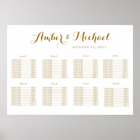 結婚座席表 ポスター (正面)