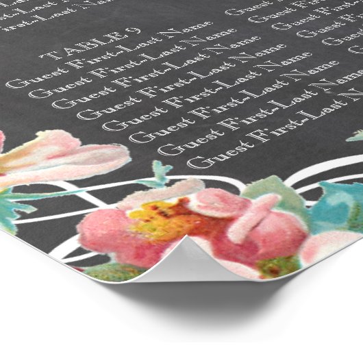 結婚座席表 ポスター (角)