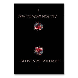 結婚座席表 – 心型モダンバラ テーブルナンバー