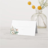 結婚座席表 – 水カラー熱帯エレガンス プレイスカード (裏面)