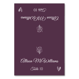 結婚座席表 – 野花 – 家きん – テーブル テーブルナンバー