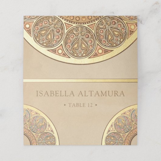 結婚座席表 | 金ゴールド新しいデコ プレイスカード (外部開封)