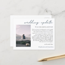 結婚延期のお知らせ　モダンスクリプトの写真更新