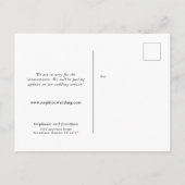 結婚延期のお知らせ　モダンスクリプトの写真更新 案内ポストカード (裏面)