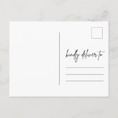 結婚延期のお知らせ 保存 新しい日付 案内ポストカード (裏面)