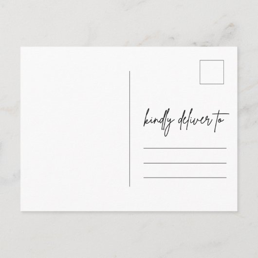 結婚延期のお知らせ 保存 新しい日付 案内ポストカード (裏面)