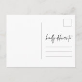 結婚延期のお知らせ 新しい日程を保存 案内ポストカード (裏面)