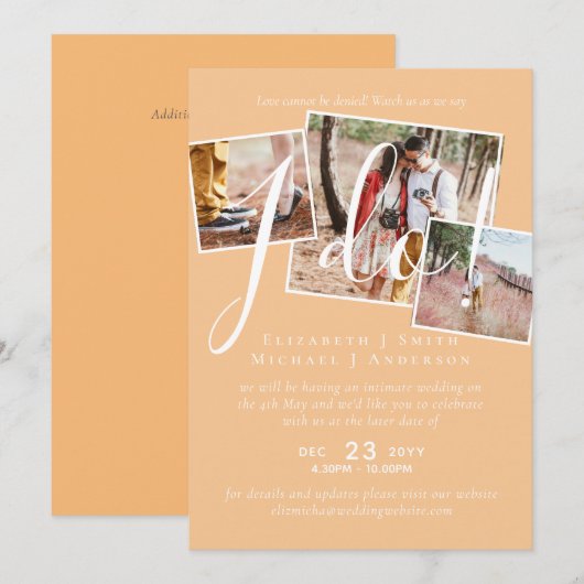 結婚延期変更披露宴 (正面/裏面)