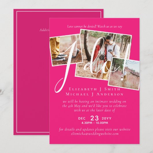 結婚延期変更披露宴 (正面/裏面)