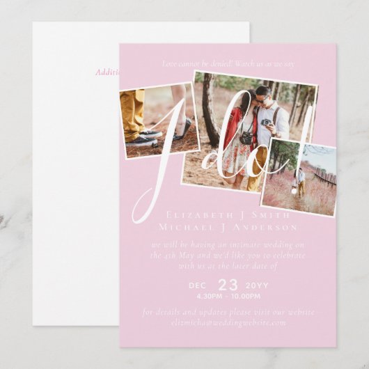 結婚延期変更披露宴 (正面/裏面)