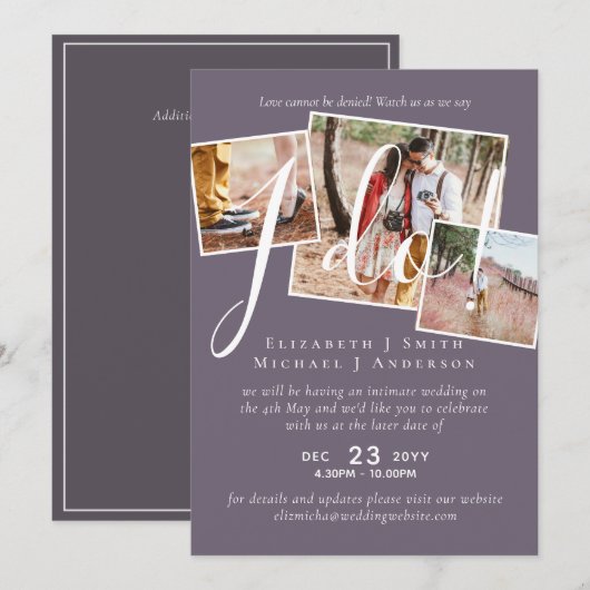 結婚延期変更披露宴 (正面/裏面)