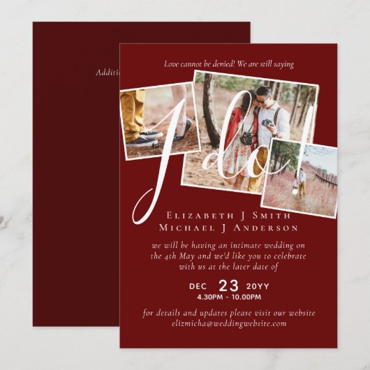 結婚延期変更披露宴 (正面/裏面)