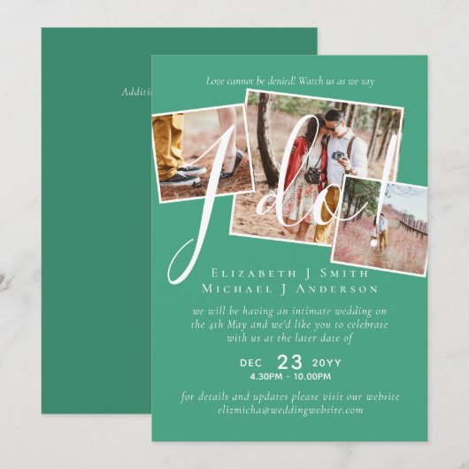 結婚延期変更披露宴 (正面/裏面)