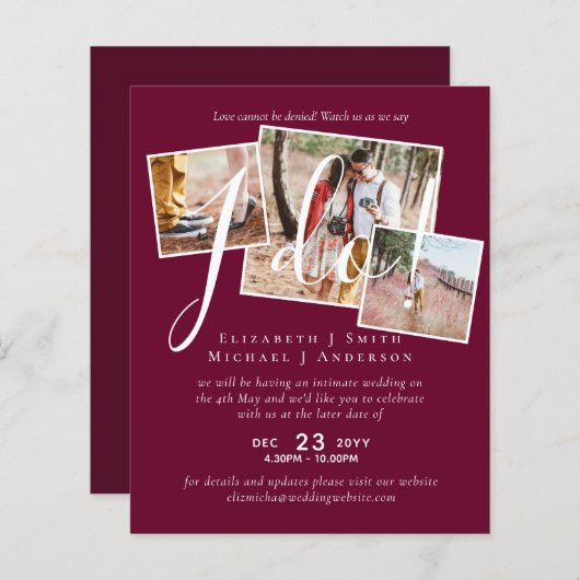 結婚延期変更披露宴 (正面/裏面)