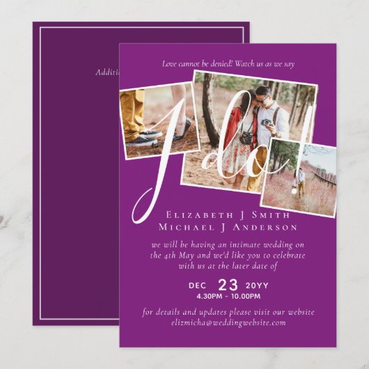 結婚延期変更披露宴 (正面/裏面)