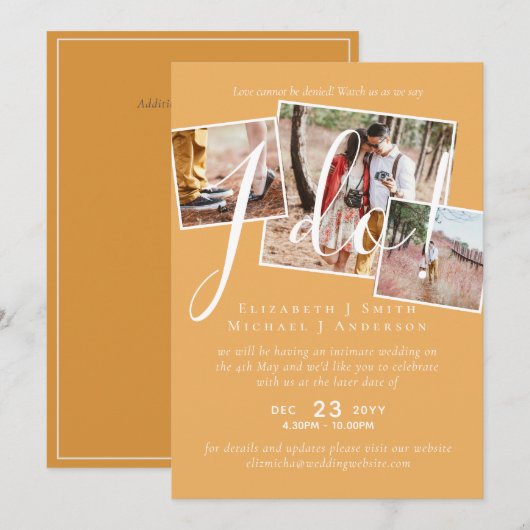 結婚延期変更披露宴 (正面/裏面)