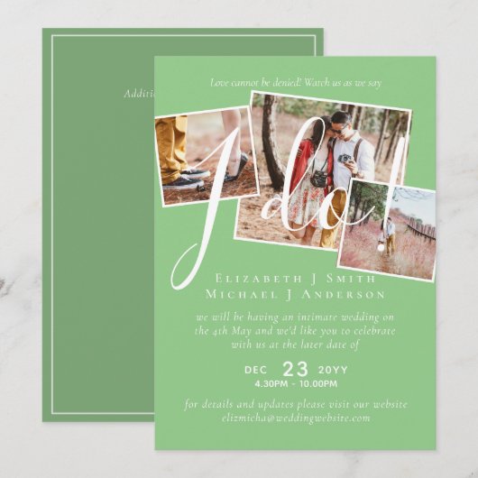 結婚延期変更披露宴 (正面/裏面)