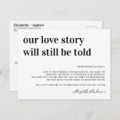 結婚延期 ラブストーリーはまだ語られる 案内ポストカード (正面/裏面)