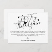 結婚延期　再度トライ！ 案内状 (正面/裏面)