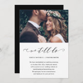 結婚延期　写真はそのまま 案内状 (正面/裏面)