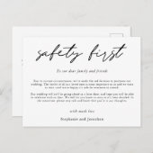 結婚延期 安全第一 COVID スクリプト 案内ポストカード (正面/裏面)