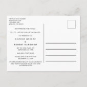 結婚延期 新日程 フォト & ハート 案内ポストカード (裏面)