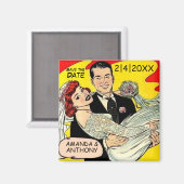 結婚式あなたが好きな日感謝してい付を保存する マグネット (正面/裏面)