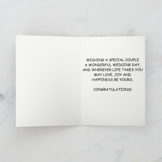 結婚式おめでとうオーダーメイドカード カード (内部)