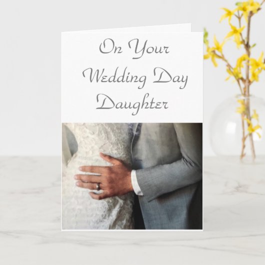 結婚式おめでとう**娘** カード (黄色い花)