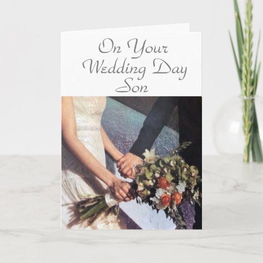 結婚式おめでとう **息子** カード (正面)