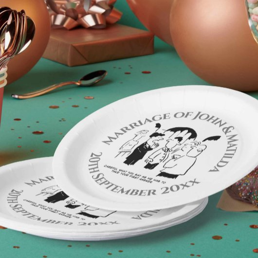 結婚式おもしろいの披露宴の漫画 ペーパープレート