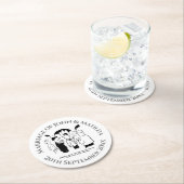 結婚式おもしろいの披露宴の漫画 ラウンドペーパーコースター (インサイチュ)