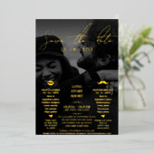 結婚式おもしろいは日付を保存する 箔招待状 (立ち正面)