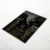 結婚式おもしろいは日付を保存する 箔招待状 (回転した状態)