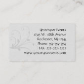 結婚式およびイベントプランナーの名刺 名刺 (裏面)