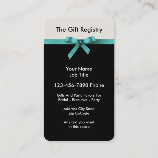 結婚式およびエグゼクティブギフトサービス 名刺 (正面)