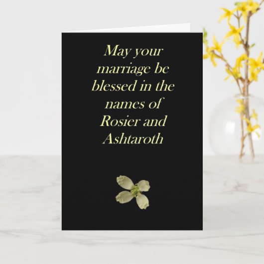 結婚式か結婚 カード (黄色い花)