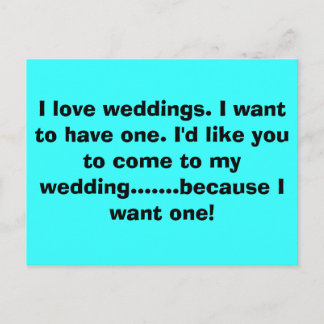 結婚式が大好き。私も挙げたいな。〜したいな インビテーションポストカード