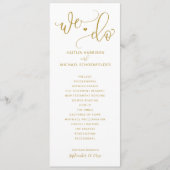 結婚式が書モダン道金ゴールドを跳ね上げる プログラム (正面)