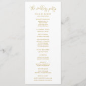 結婚式が書モダン道金ゴールドを跳ね上げる プログラム (裏面)